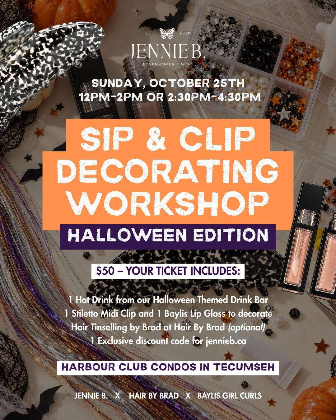 Halloween Sip & Clip Decorating Workshop 2:30pm