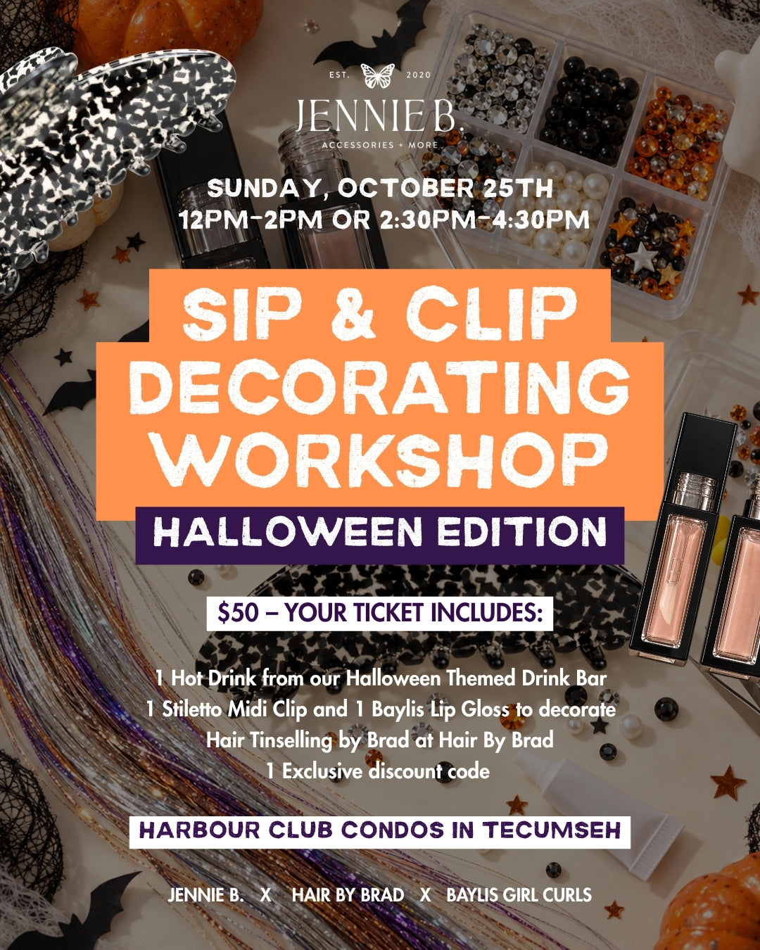 Halloween Sip & Clip Decorating Workshop 12pm
