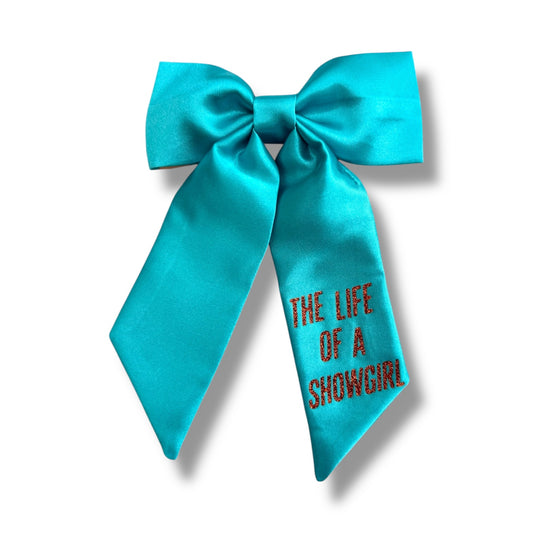 Showgirl Teal Single Bow