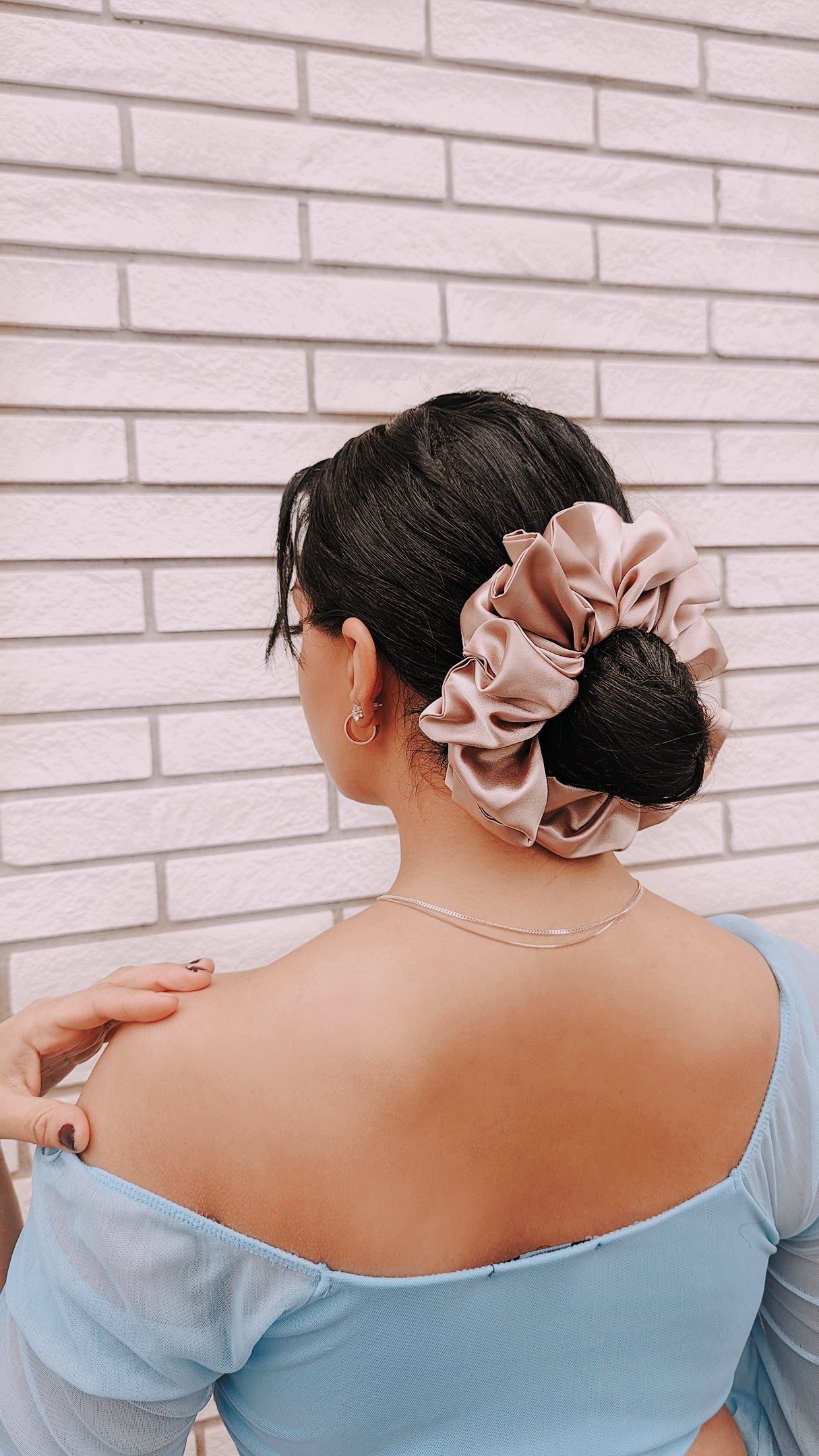 Champagne Oversized Scrunchie
