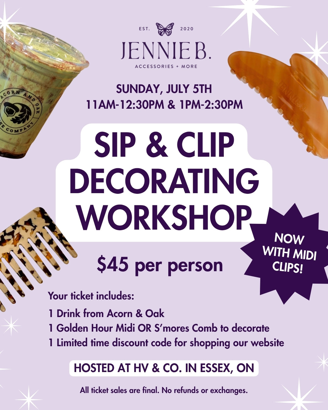 Sip & Clip Workshop 11am